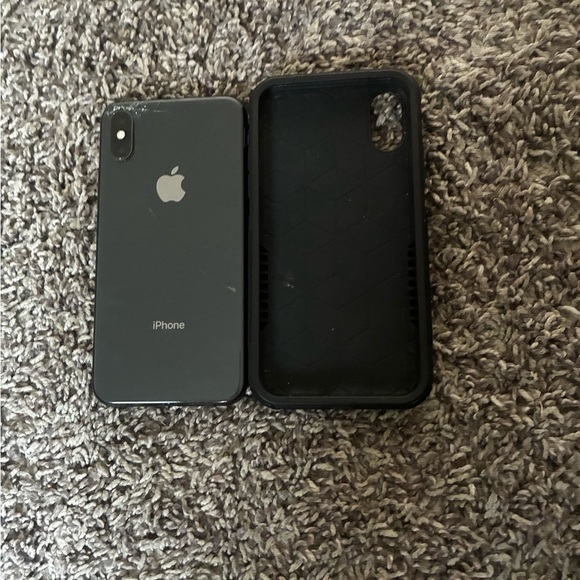 Apple iPhone with Sleek Black Case